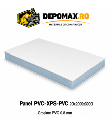 Panel PVC-XPS-PVC 20 x 2000 x 3000 mm, PVC 0,8 mm Panel PVC-XPS-PVC 20 x 2000 x 3000 mm, PVC 0,8 mm